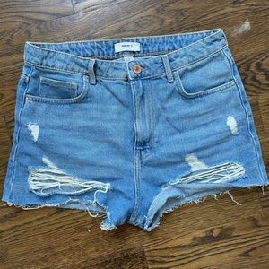 NWOT Forever 21 Ripped Denim High Waisted Shorts